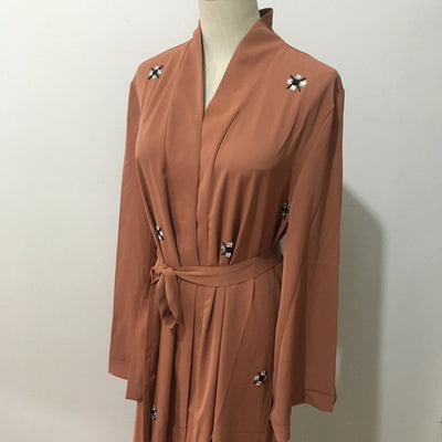 Abaya Kimono Marron Foncé