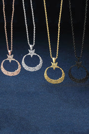 Collier Pendentif Croissant De Lune