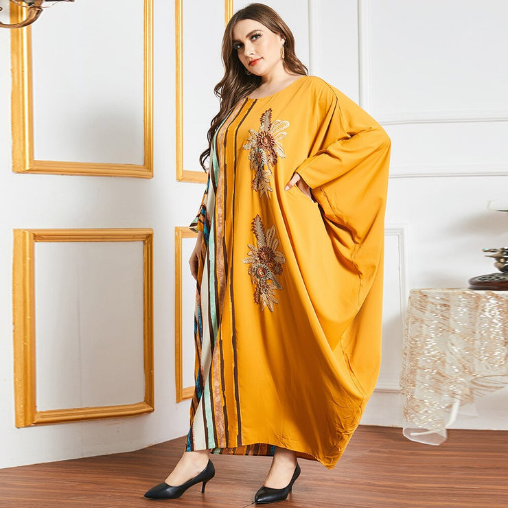 Abaya Jaune Papillon